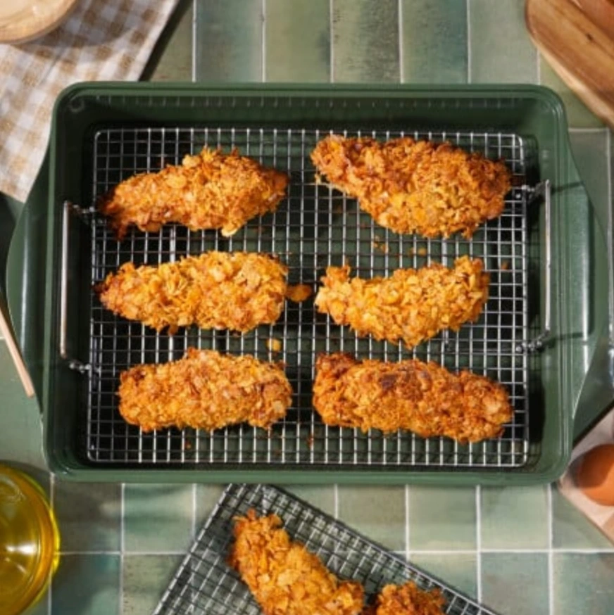 COOKUT Jeu de GRILLES pour plat a four LIFESTYLE Viande pane.webp