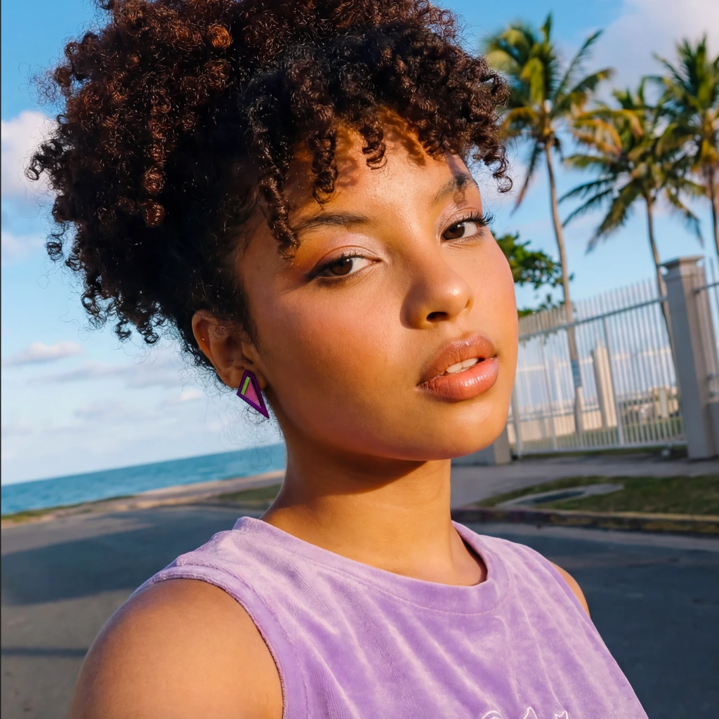 Tellmee - Boucle d'Oreille LOVE COLOR S Violet LIFESTYLE.webp