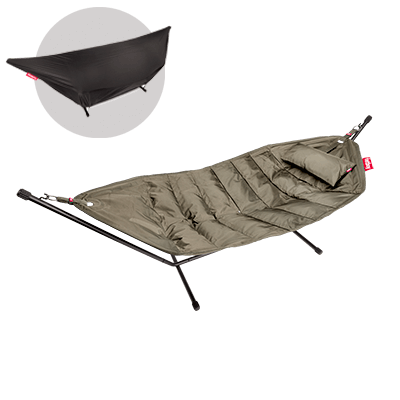 FATBOY - Hamac HEADDEMOCK (Tissu Nylon) + COUSSIN + HOUSSE OFFERTE (Noir)