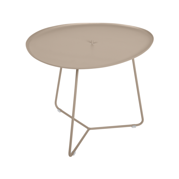 FERMOB - Table basse ovale 55x44,5cm COCOTTE avec plateau amovible (Muscade)