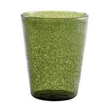 MEMENTO - Verre soufflé LINEA BALY Olive