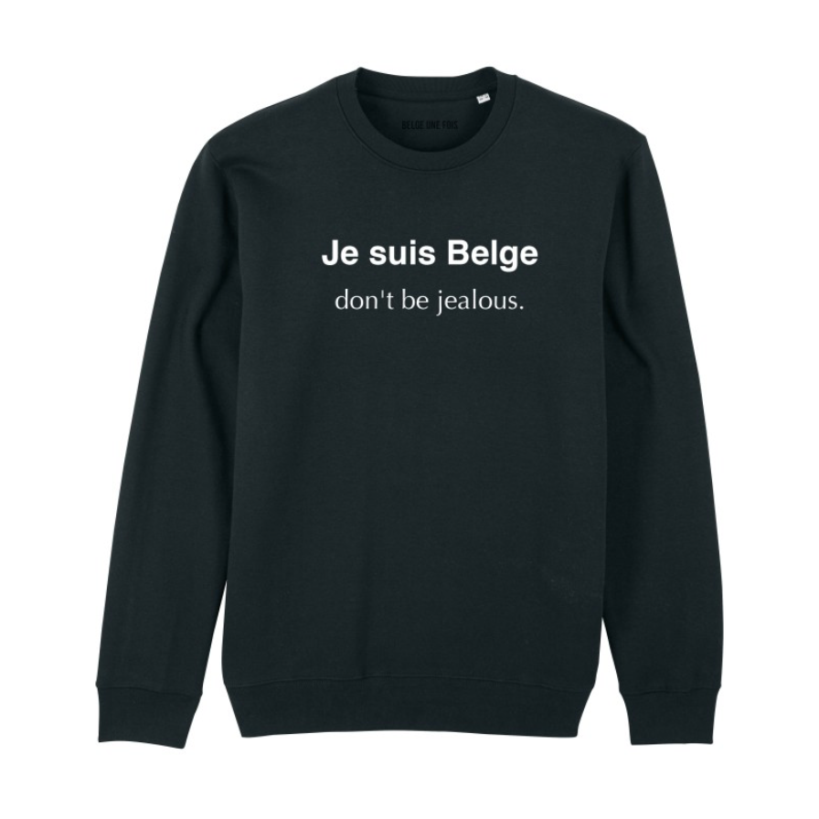 BELGE UNE FOIS - Sweat Homme "JEALOUS Bleu" (S)