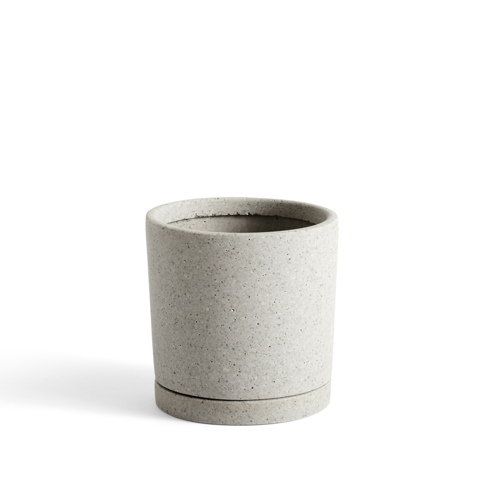 HAY - Cache-pot PLANT POT with saucer M Grey