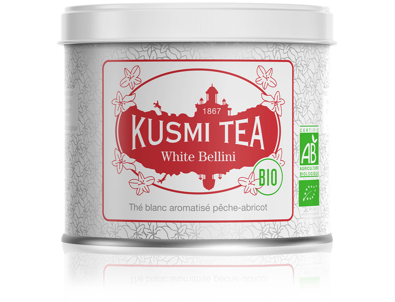 KUSMI TEA - WHITE BELLINI Bio Thé blanc (boite 90g)