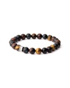 Gemini - Bracelet avec pierre Oeil de Tigre 8 mm (gem 3 couleurs)