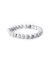 Gemini - Bracelet avec pierre Opale mate 8 mm (Alpha blanc mat)