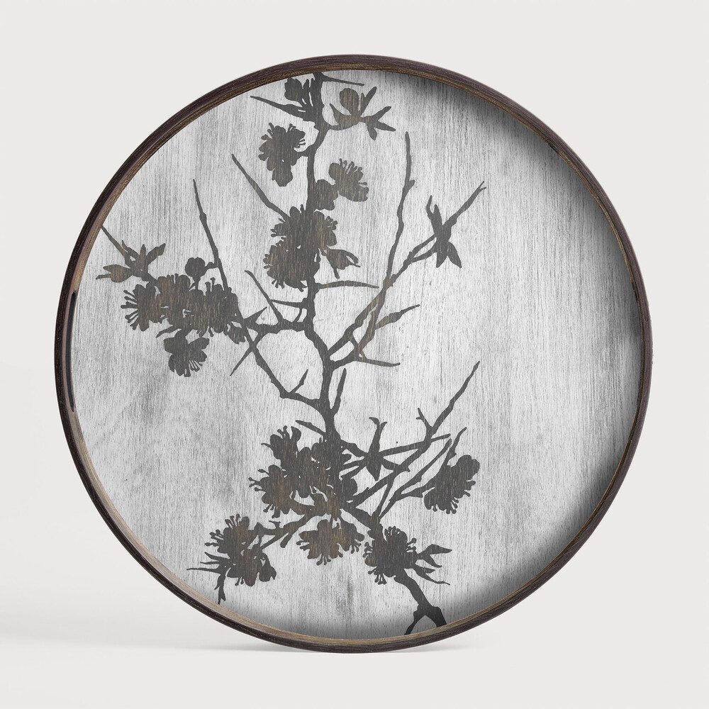 ETHNICRAFT - Plateau ROND 48cm Blossom Wood