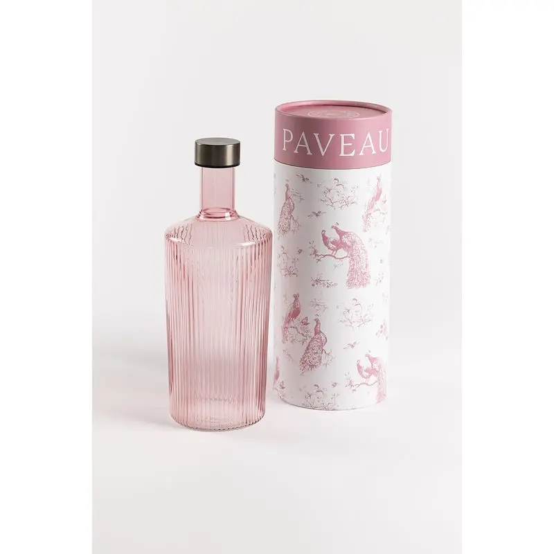 [10086] PAVEAU - Carafe Ribbed PINK Bottle (Rose)