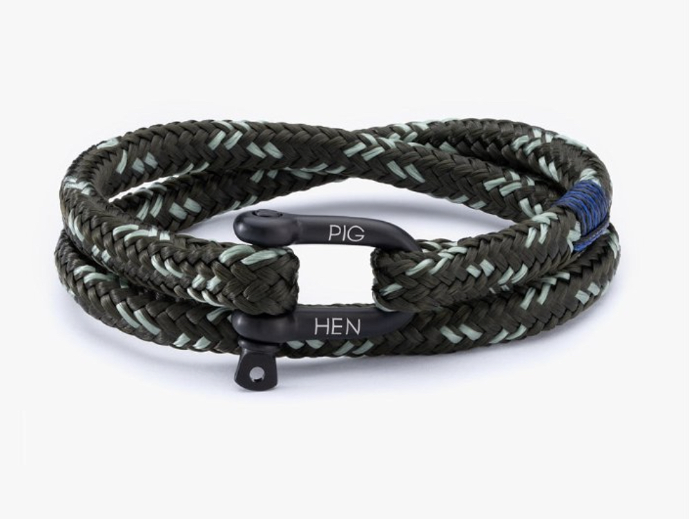 PIG & HEN - SALTY STEVE ARMY-ATLAS GREEN | BLACK (XS)