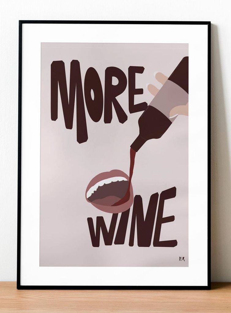 Caraboutcha - Poster MORE WINE A3 30x42cm