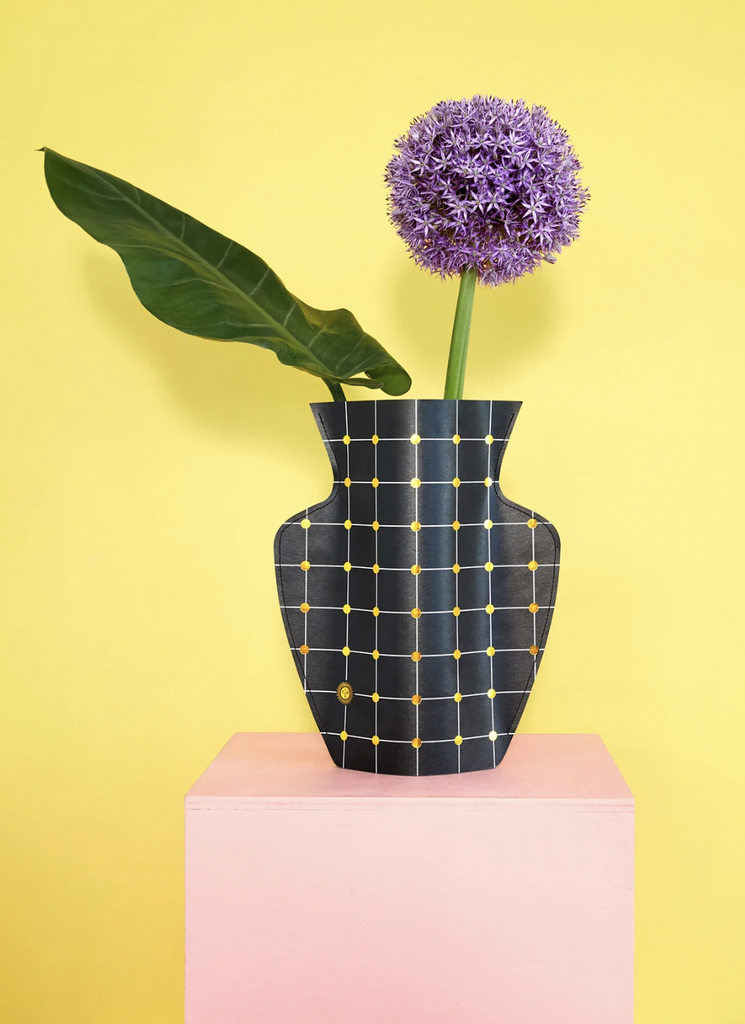 OCTAEVO - Vase en papier LIDO BLACK Paper vase