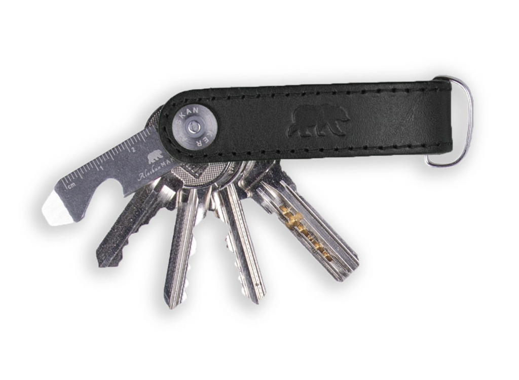 [LOOP-N] ALASKAN MAKER - Porte clé cuir LOOP (Noir)