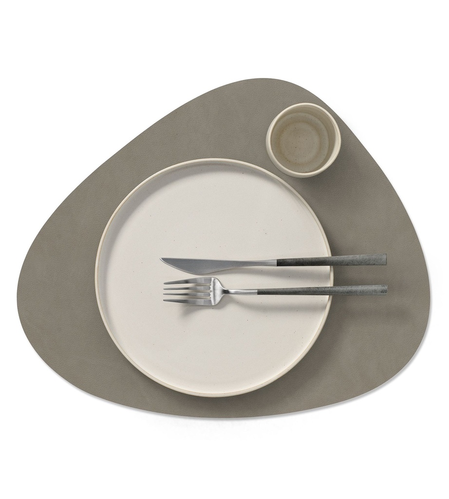 LINDDNA - Set de table CURVE L NUPO Réversible  Linen/Flint Grey