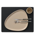 LINDDNA - Set de table RECTANGLE L BULL Réversible Warm-Grey/Black