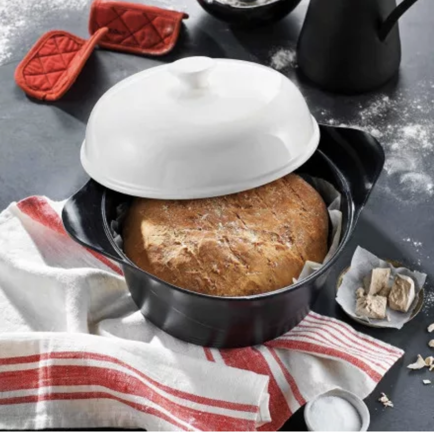 [MJ28PAIN-0323] COOKUT - L'incroyable DÔME/CLOCHE À PAIN blanc pour Cocotte 28cm