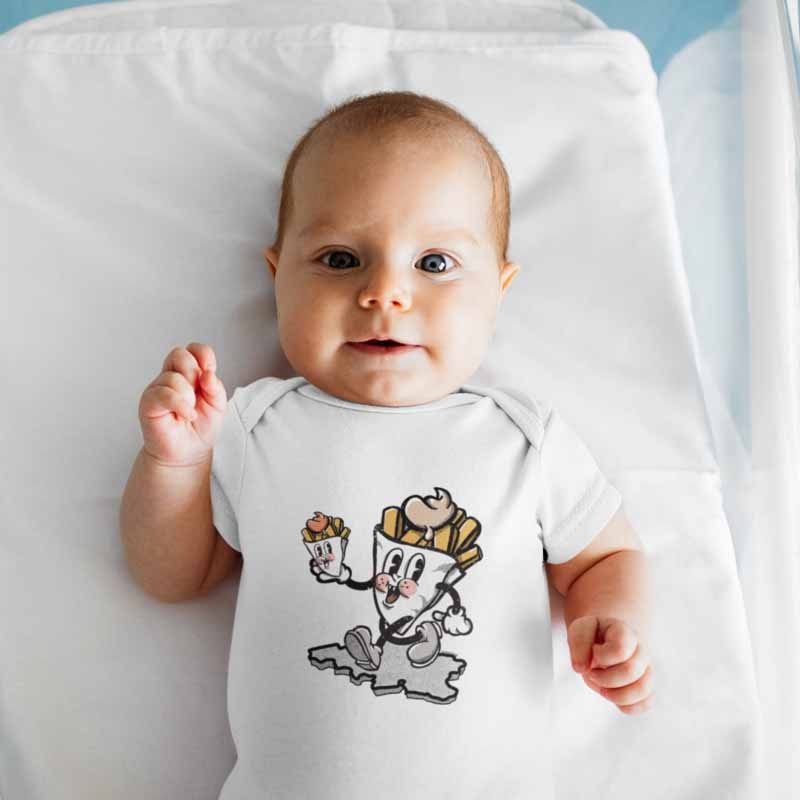 BELGE UNE FOIS - Body Bébé HAPPY FRIES (3-6 mois)
