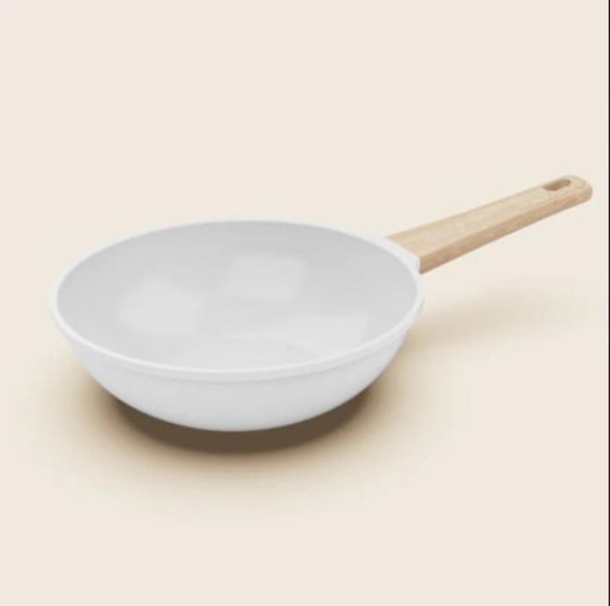 COOKUT - L'incroyable WOK 28 cm poignée NON-AMOVIBLE (Blanc)