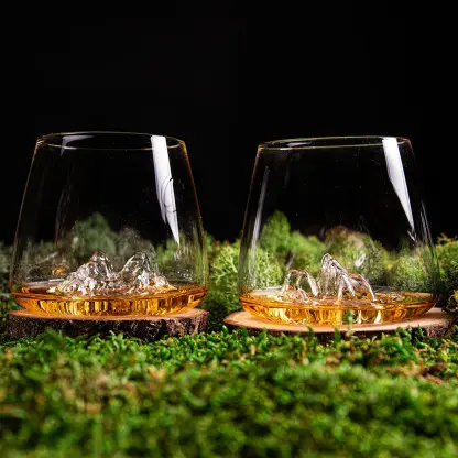 [TOPO-TCMR] ALASKAN MAKER - Set de 2 verres TOPOGRAPHIC : Tre cime & Monte Rosa
