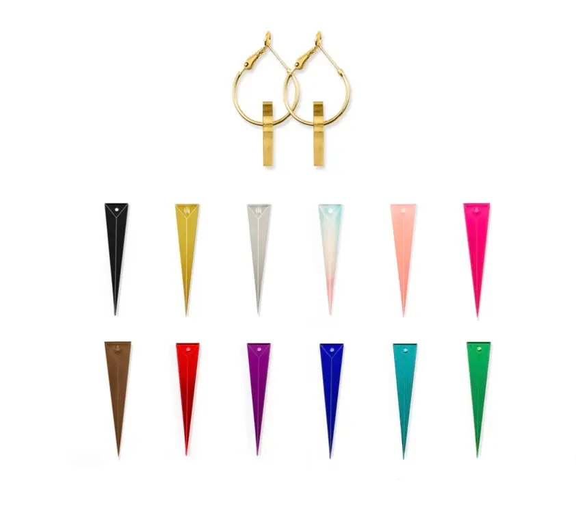 TELLMEE - Accessoire de Boucle d'Oreille TIKA TRIOS (Différents coloris) (Noir)