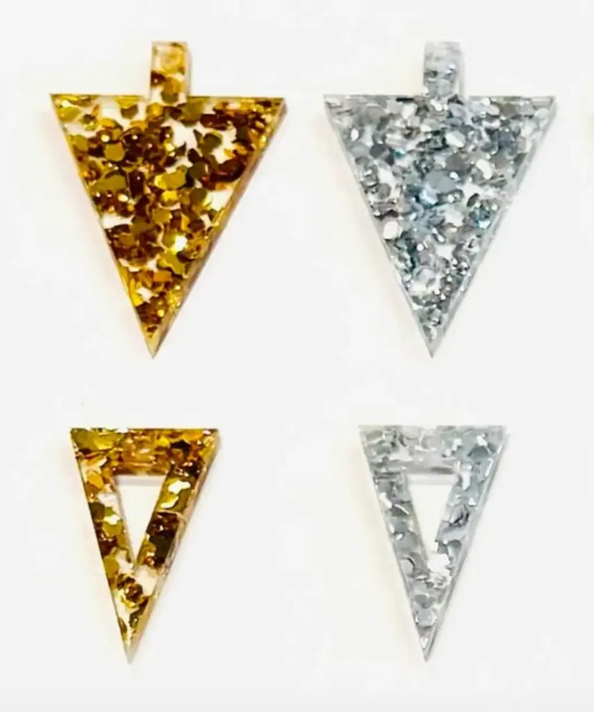TELLMEE - Accessoire de Boucle d'Oreille TIKA Triangle Paillettes confetti