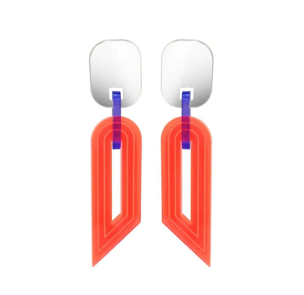 TELLMEE - Boucle d'Oreille CANDLE COLORS XL (Différents coloris) (Orange)