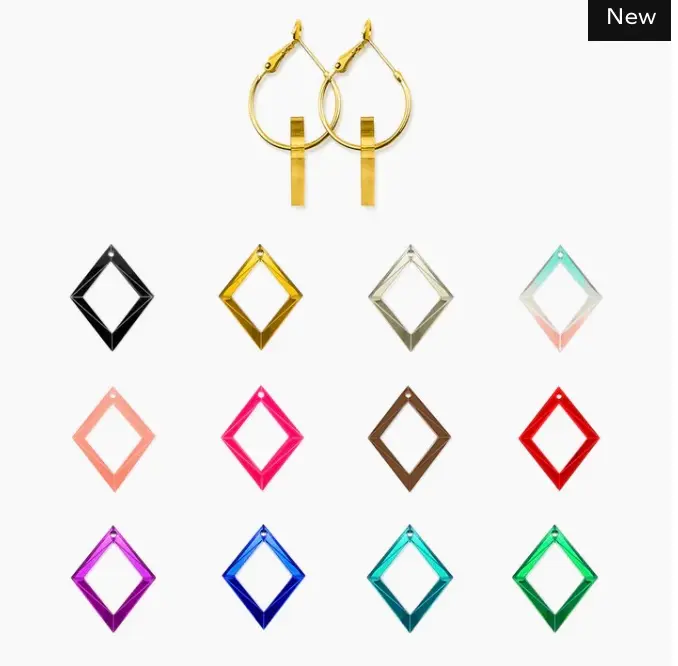 TELLMEE - Accessoire de Boucle d'Oreille TIKA  ASTRA (Différents coloris) (Noir)