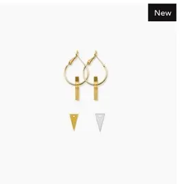 TELLMEE - Accessoire de Boucle d'Oreille TIKA TRIOS Mini (Différents coloris) (Noir)