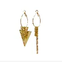 TELLMEE - Boucles d'Oreille TIKA Compo Paillettes Doré
