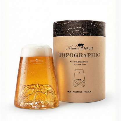 [TOPO-VD-MV] ALASKAN MAKER - Verre Long drink TOPOGRAPHIC  : Mont Ventoux