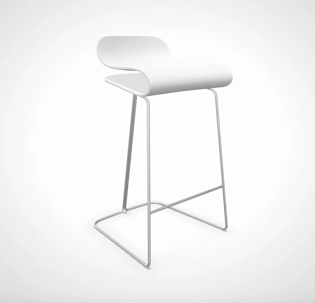 KRISTALIA - Tabouret BCN Métal Laqué Monocolore