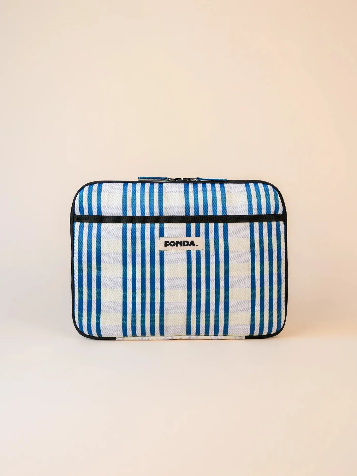 FONDA - Pochette à ordinateur 14" Lignes Bleues&Blanches 011